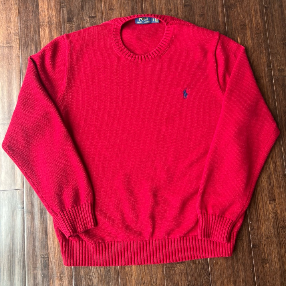 Polo Ralph Lauren Pullover Crew Neck Red Men’s XL Sweater